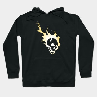 Flaming Skull Yellow Hoodie